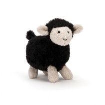 Jellycat, Bodgårdsvänner, Svart Får 12 cm