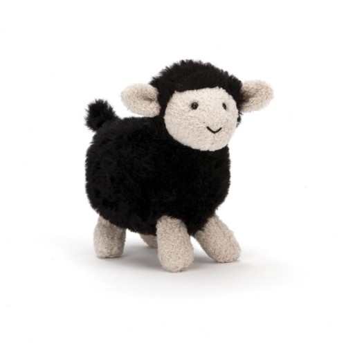 Jellycat, Bodgårdsvänner, Svart Får 12 cm
