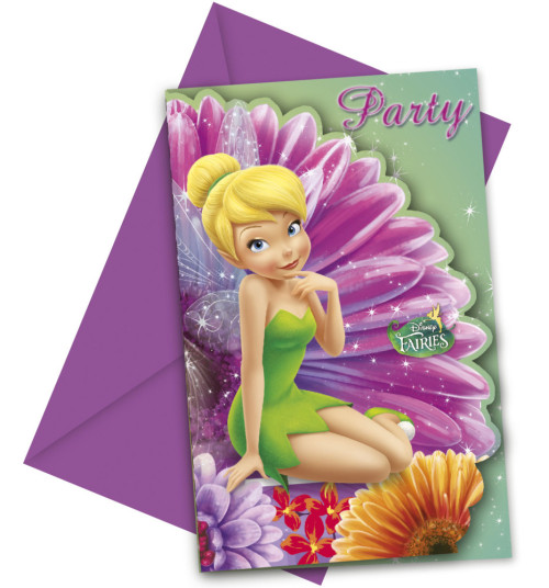 Disney Faries, Inbjudningskort, 6 st