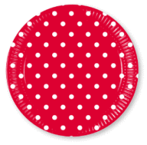 Tallrik 23 cm, Röd, 10 st