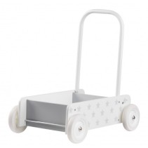 Kids Concept, Lära-Gå Vagn Star Vit & Grå