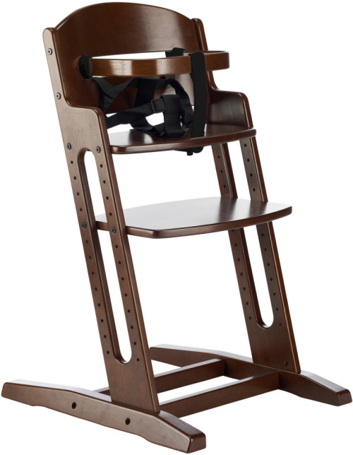 Baby Dan, Matstol i trä med bygel och rem, Walnut