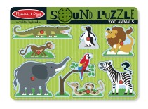 Melissa & Doug, Ljudpussel Zoo Djur, 8 Bitar
