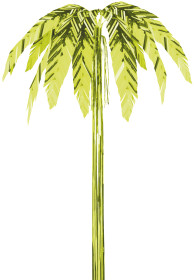 Hängande dekorpalm, grön metallic, 1.5 m