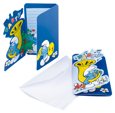 Inbjudan, Smurfarna, 6 st