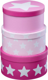 Kids Concept, Star, Pappboxar, 3-pack, Rosa