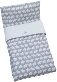 Rätt Start, Påslakanset, Elefant, Spjälsäng, Grå