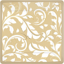 Elegant Guld, Tallrik, 18 cm, 8 st