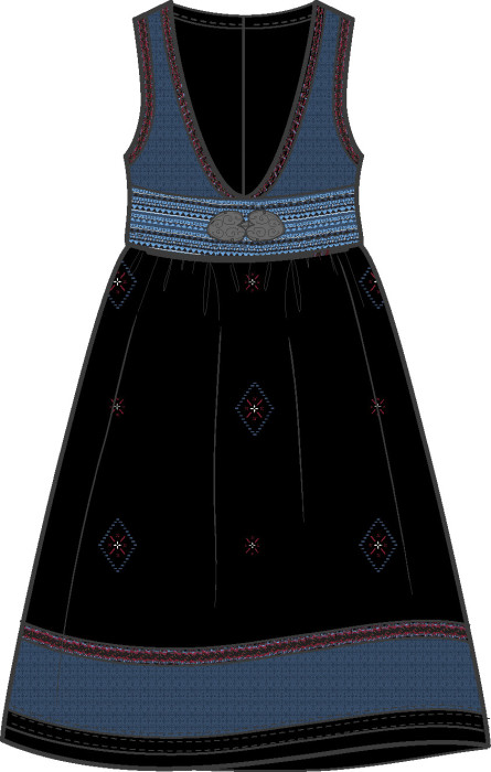 Name it, Norsk Nationaldräkt – Bunad, Klänning, Tena, Ensign Blue