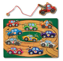 Melissa & Doug, Magnetisk Bilpussel 10 bitar