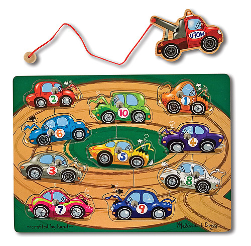Melissa & Doug, Magnetisk Bilpussel 10 bitar
