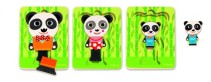 Djeco, Pussel med tre lager, Familjen Panda