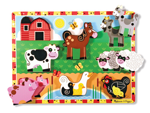 Melissa & Doug, Bondgårdsdjur, Pussel 8 bitar