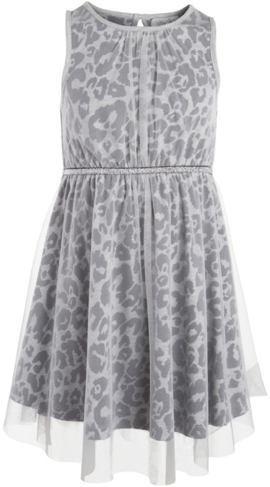 Little Pieces, Klänning, Tiona, Light Grey Melange