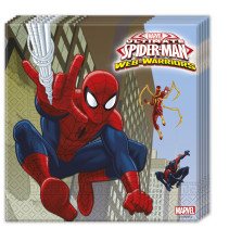 Spiderman Web Warriors, Servetter 33×33 cm, 20 st