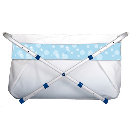 BiBaBad, Flexi Bad 60-80cm Blå Bubblor