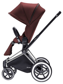 Cybex Priam 2016, Sittvagn, Chrome chassi/All Terrain, Mars Red, Paket
