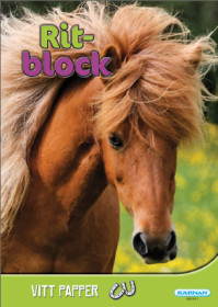 Ritblock, hästar, 30 blad limbundet
