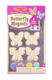 Melissa & Doug, Dekorera dina egna fjärilsmagneter, 4 st
