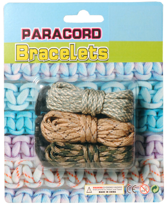 Armband, Paracord med clips, grå och brun