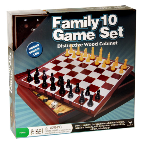 10-i-1 spel i trä