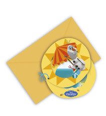 Disney Frozen Olaf, Inbjudningskort, 6 st