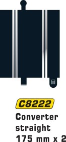 Scalextric, Classic To Sport Track conversion, 175mm (2 st)