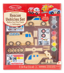 Melissa & Doug, Dekorera dina egna räddningsfordon, 3 st