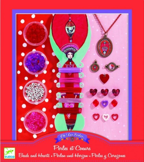 Djeco, Pärlor, Pearls and hearts