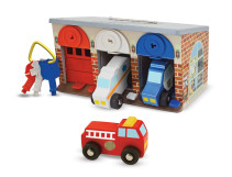 Melissa & Doug, Lås och kör, Räddningsbilarnas garage