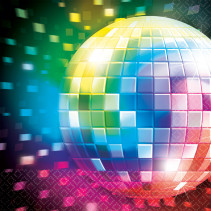 Disco Fever, Servett, 33×33 cm, 16 st