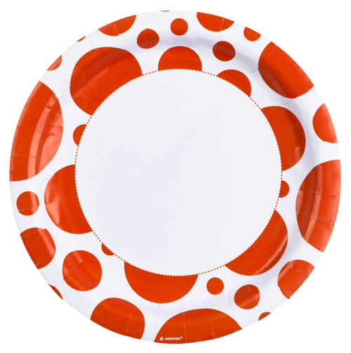 Orangea prickar, Tallrik, 23 cm, 8 st