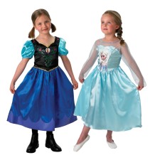 Disney Frozen, Elsa & Anna Klänning, Giftbox, stl 128