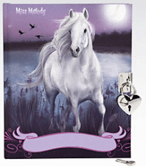 Miss Melody, Dagbok med stickers, Lila