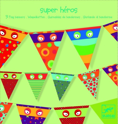 Djeco, Banderoller med Vimplar, Superhjältar