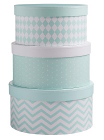 Kids Concept, Barnkammarboken Pappboxar 3-Pack, Mint