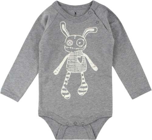 Small Rags, Långärmad body, Grey melange