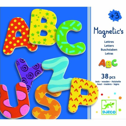 Djeco, Magnetbokstäver Färgglada 38 st