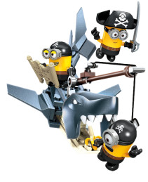 Mega Bloks, Minions, Movie Themed Figure, Shark bait