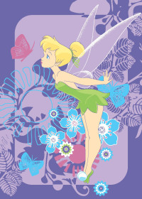Disney Fairies, Matta, 95 x 133 cm, Tink Tropical