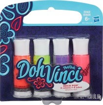 Play Doh, Doh Vinci Refill, 4-pack, Neon