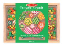 Melissa & Doug, Träpärlor, Flower power, 125 delar