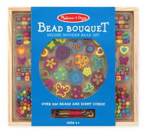 Melissa & Doug, Stort set med träpärlor, 228 delar