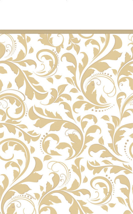 Elegant Guld, Pappersduk, 137×259 cm