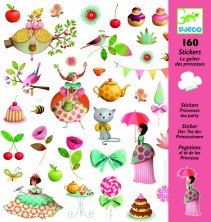 Djeco, Klistermärken Prinsessans Teparty 160 st