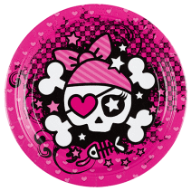 Pink Pirate, Tallrik, 23 cm, 8 st