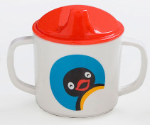 Rätt Start, Pingu, Spillsäker Mugg, Röd