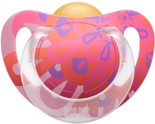 NUK, Napp, Latex, Genius Color, 0-6 mån, 1-pack, Rosa