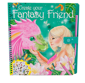 TOPModel, Fantasy Friend Målarbok med gnuggisar