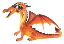 Bullyland, Drake Tvåhövdad, Orange 13 cm